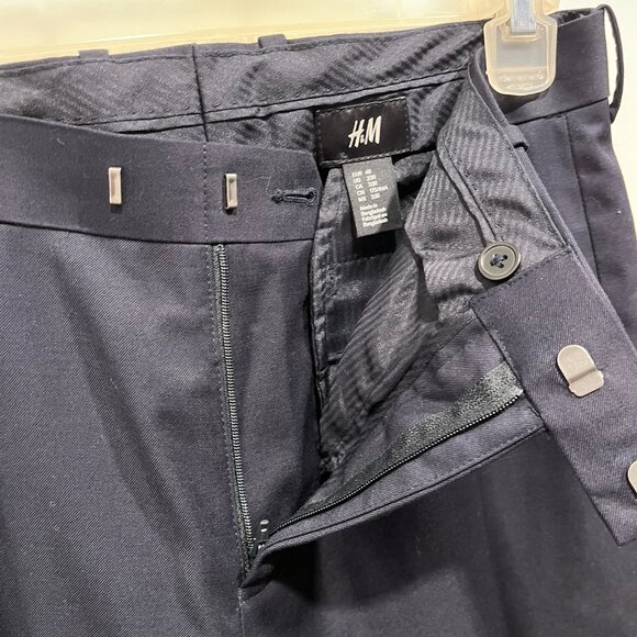 H&M Men's Navy Blue Dress Pants Size 33 Regular Length 42 - Picture 5 of 8